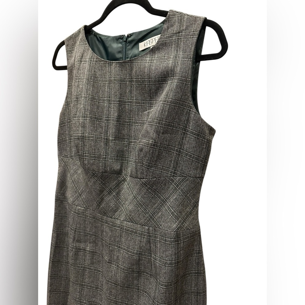 Kasper Gray Plaid Women's Dress size 8 - Picture 5 of 6